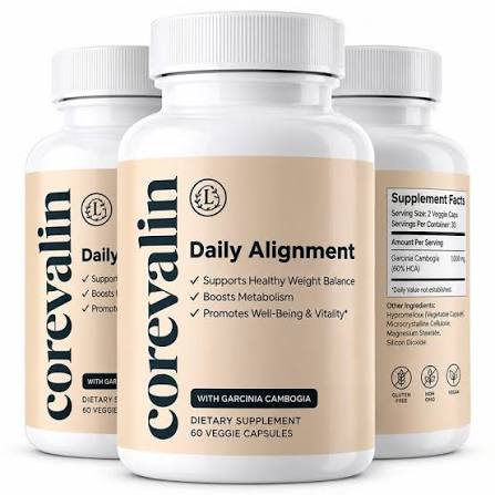 Corevalin Daily Alignment supplement bottles